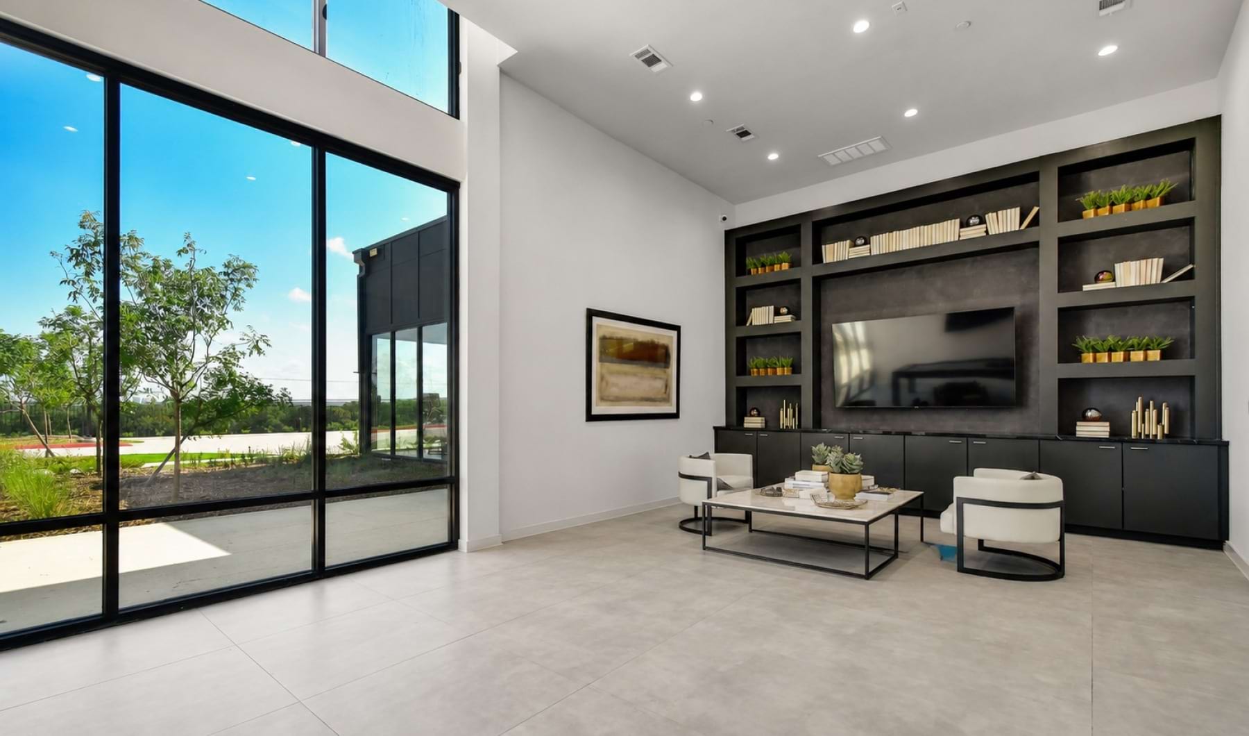 a spacious naturally-lit room